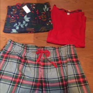 Christmas Holiday 3 Piece Gift Set Women's PJ Set